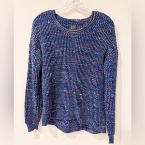 GAP 100% Cotton Rollneck Shaker Sweater Northern Lights Multicolor Small